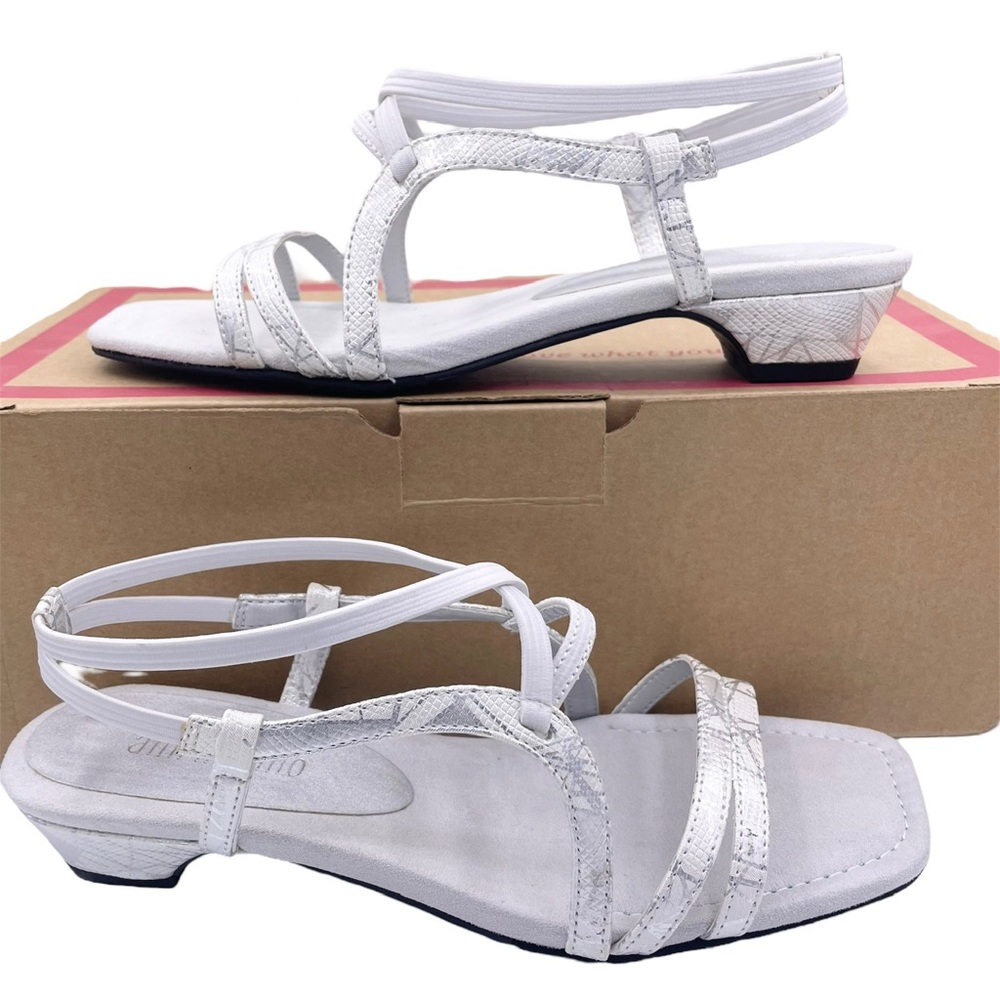 ANN MARINO strappy comfy sandals women Size 7 1/2M